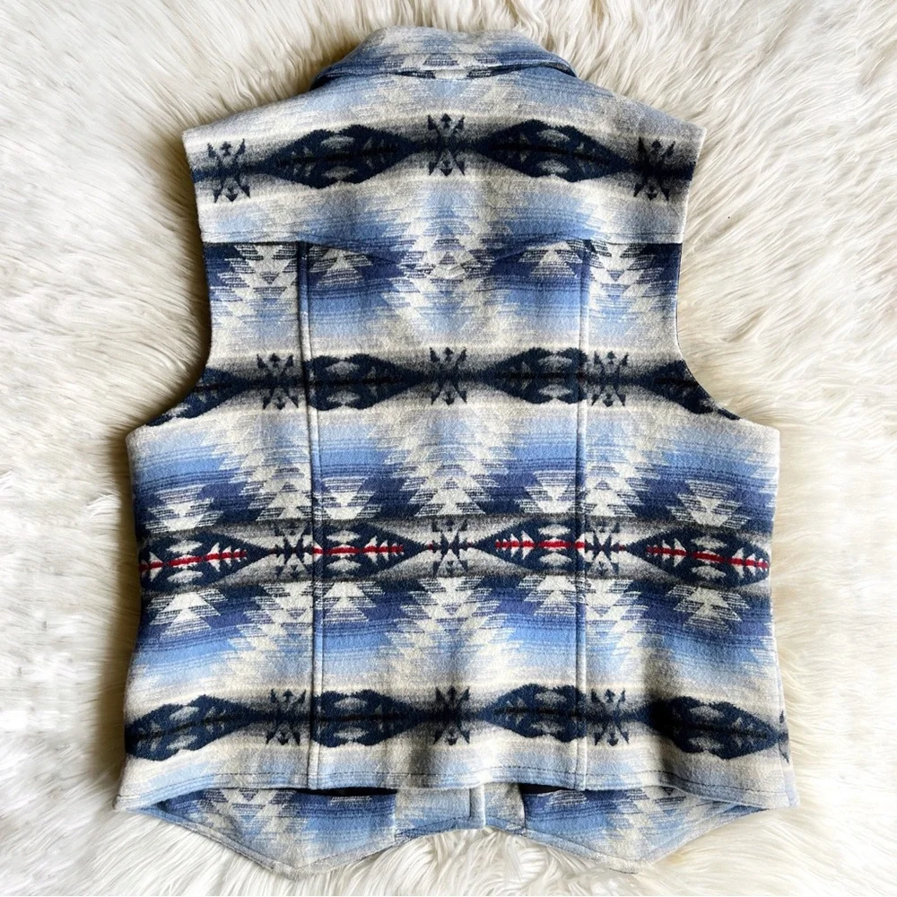 PENDLETON Western Wear Native Blanket High Grade Wool Vest • Southwestern Navajo